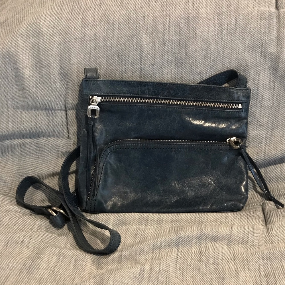 HOBO Original Blue Leather Crossbody